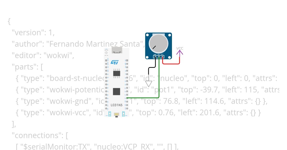 UART-ADC Nucleo-L031K6 (Aixt) simulation