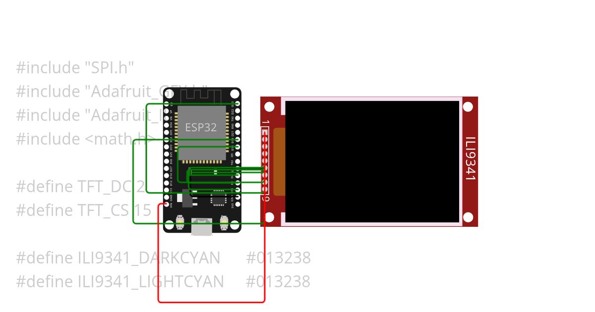 TFT display simulation