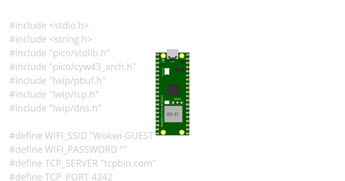 Pi Pico W - C SDK - exemplo - WiFi simulation