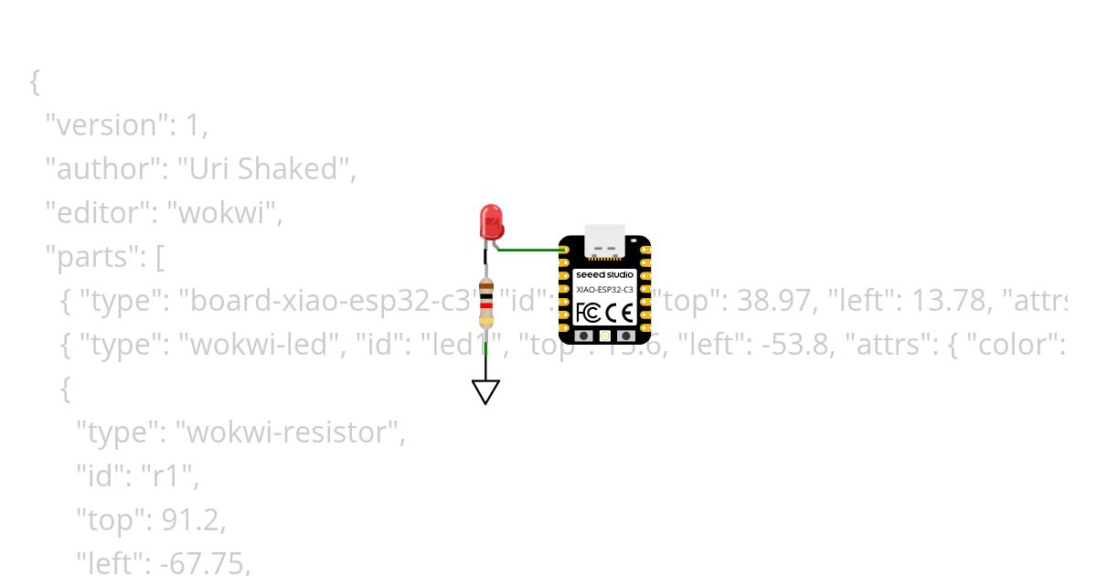 blinking XIAO-ESP32-C3 (Aixt) simulation