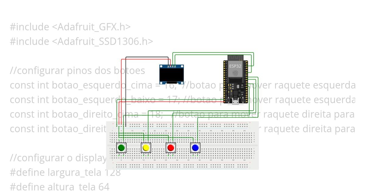Pong Game com Botões  simulation