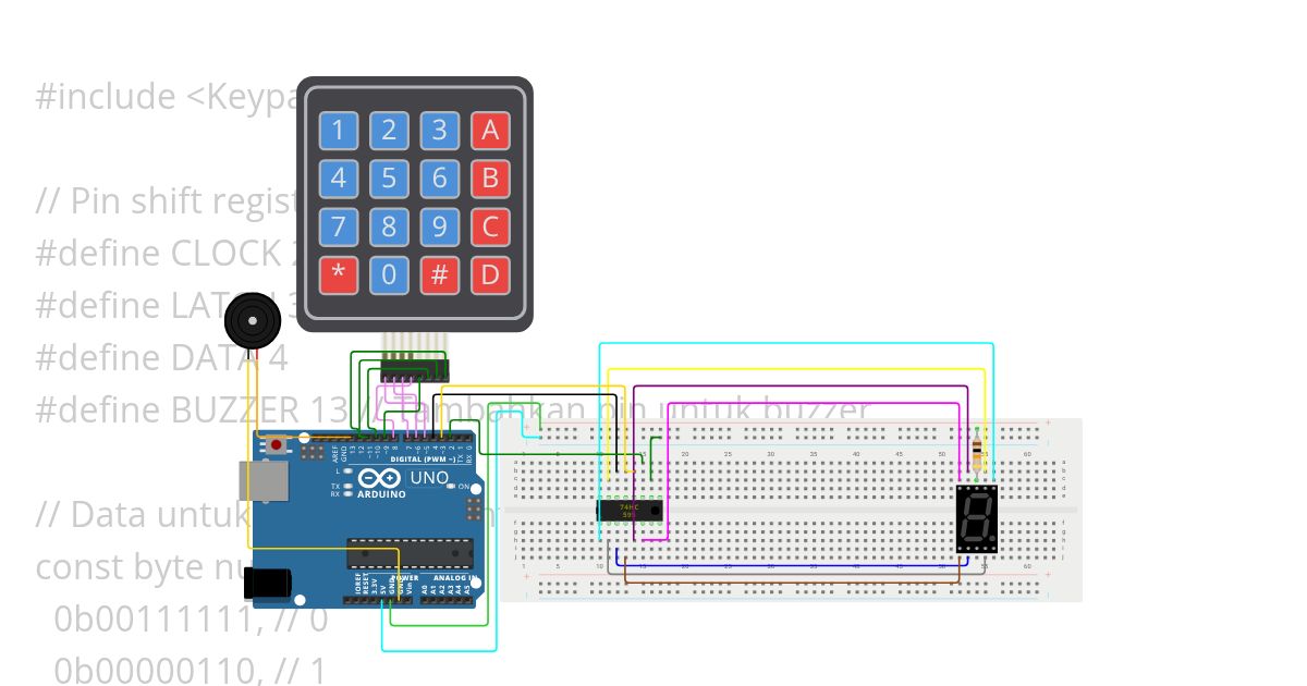 Keypad & Seven Segment simulation