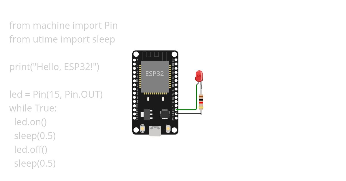 MicroPython Blink ESP32 Copy simulation