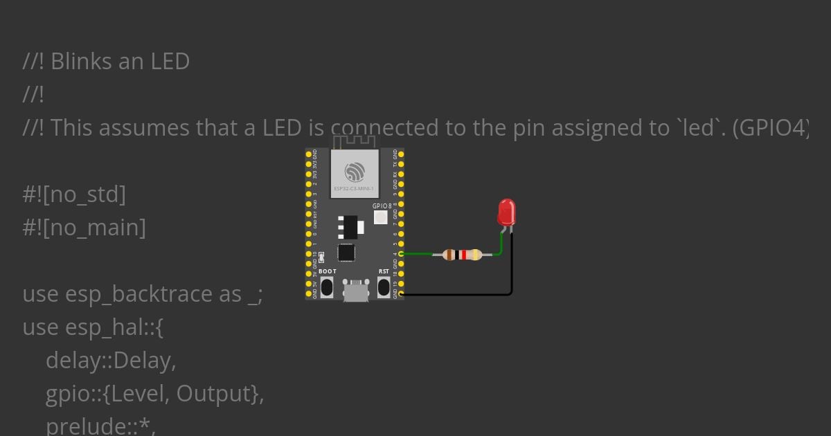 [esp32c3 | rust | no-std ] blinky Copy