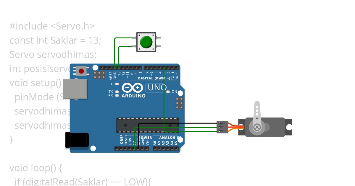 Servo Button simulation