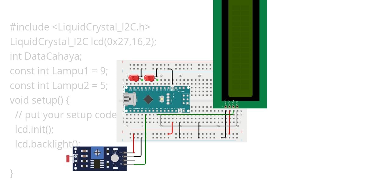 Projek 6-1 8A Lampu otomatis simulation