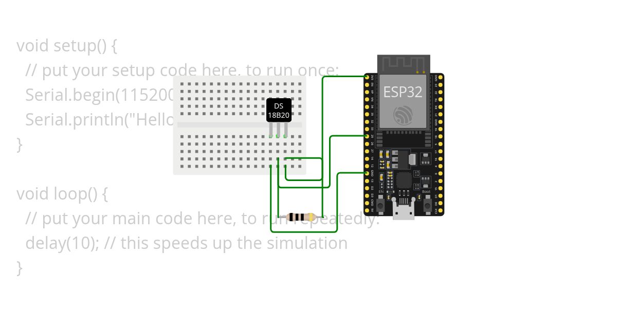 Esp32 DS1B20 simulation