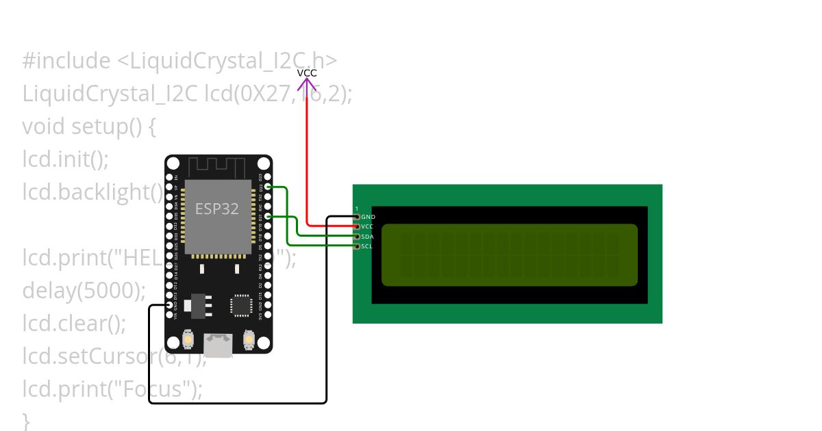 แบบฝึกหัดที่ 1: แสดงข้อความคงที่บน LCD 16x2 simulation