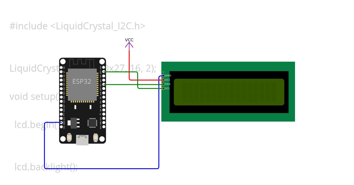 แบบฝึกหัดที่ 1: แสดงข้อความคงที่บน LCD 16x2 simulation