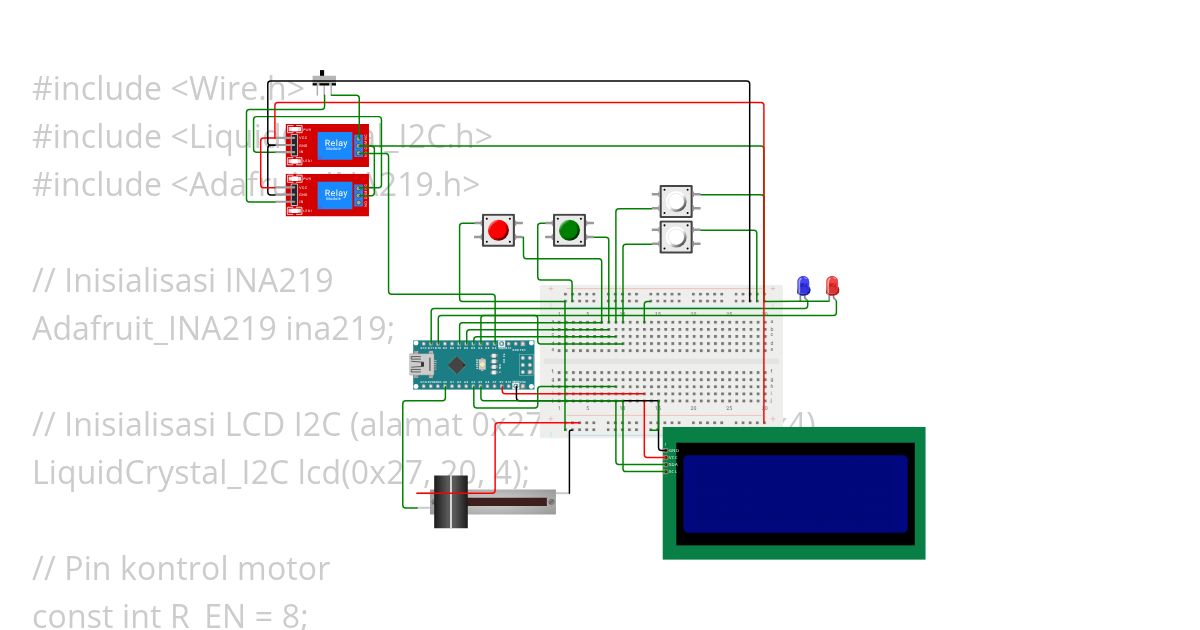 20x4 LCD GUI Test simulation