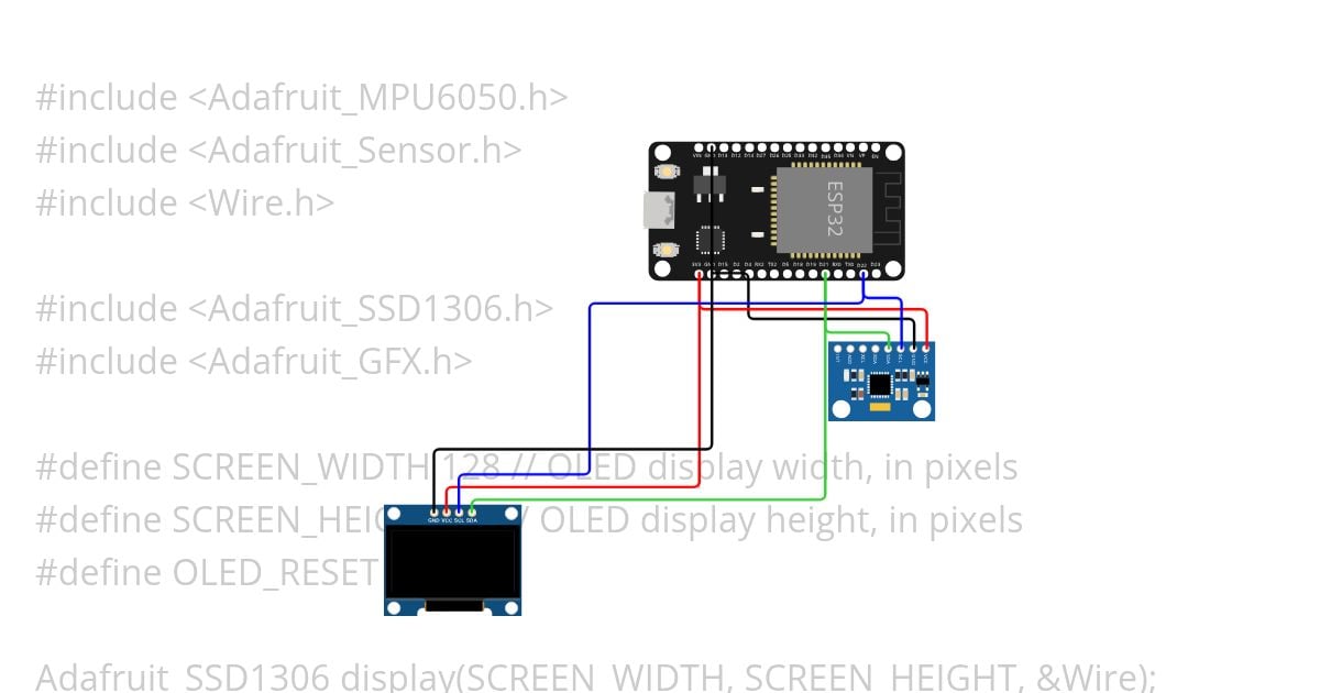 esp32-mpu6050 simulation
