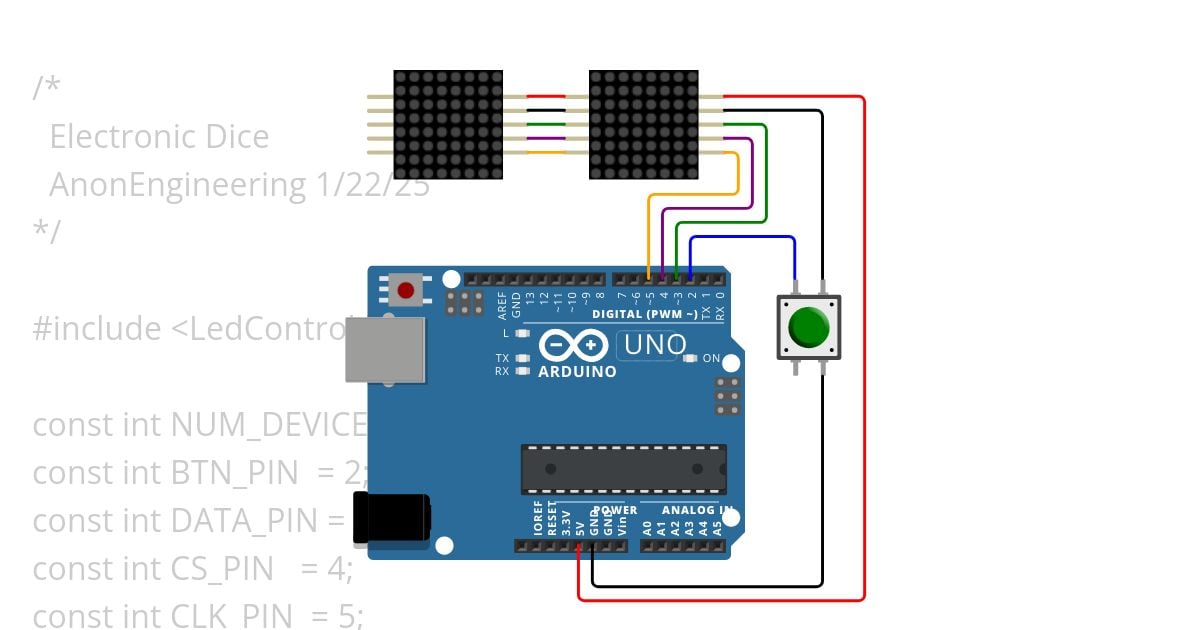 Electronic Dice simulation