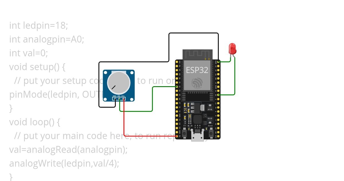 pot-pushButton simulation
