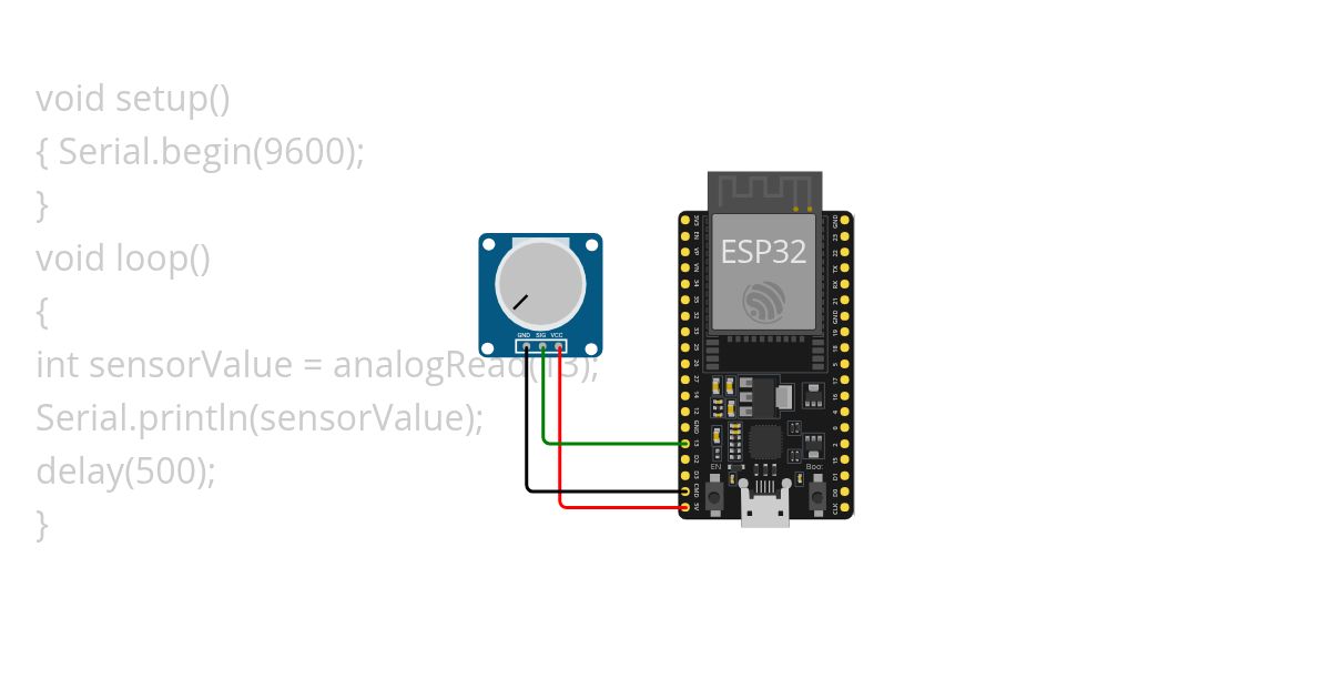 ESP32 POTENTIOMETER simulation
