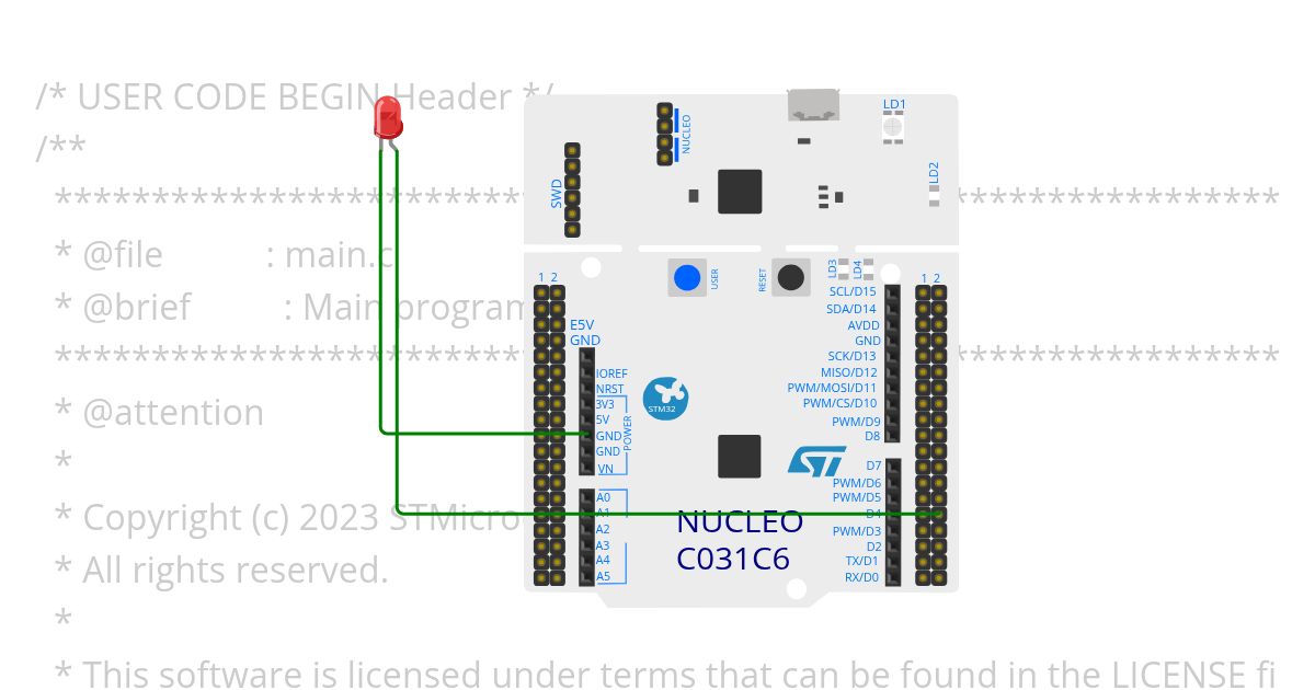 stm32 hal code light blink Copy simulation