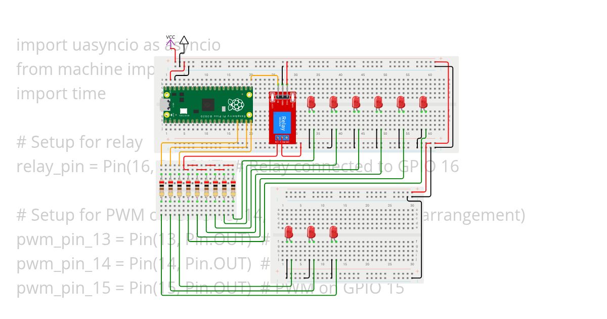 multi LED PWM simulation