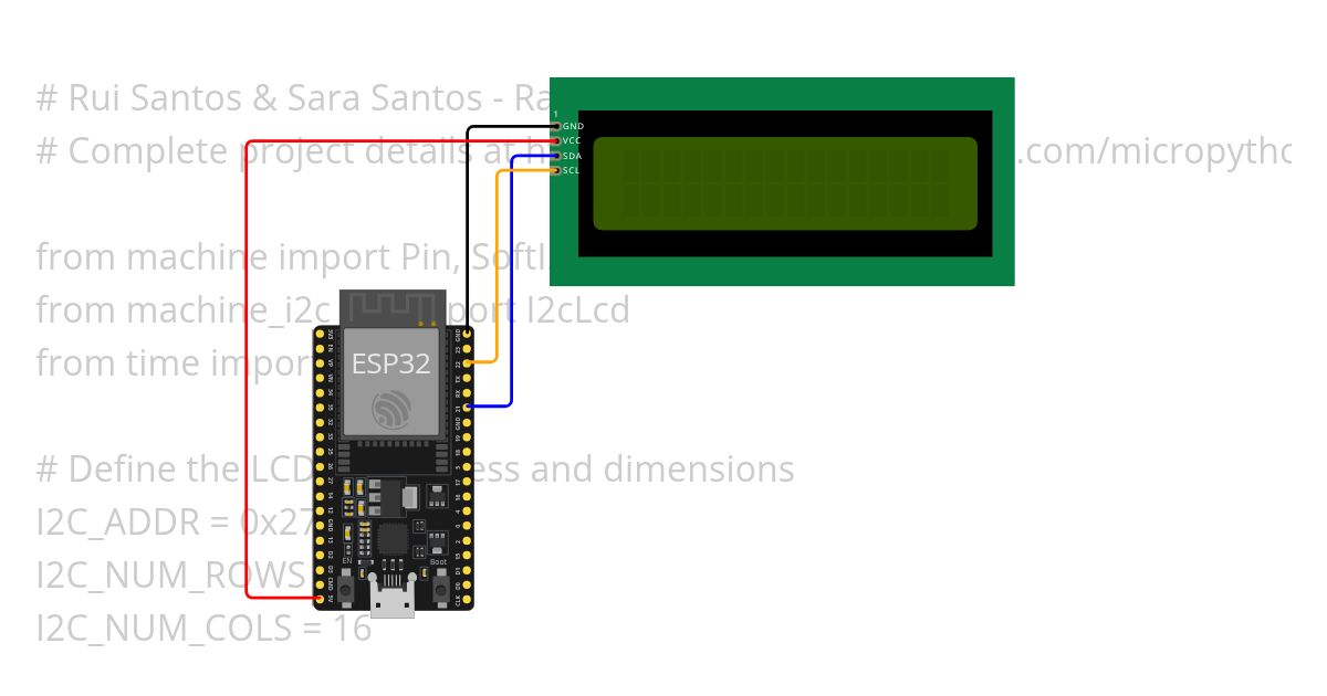 I2C_LCD_Random_Nerds_tutorial_ESP32 simulation