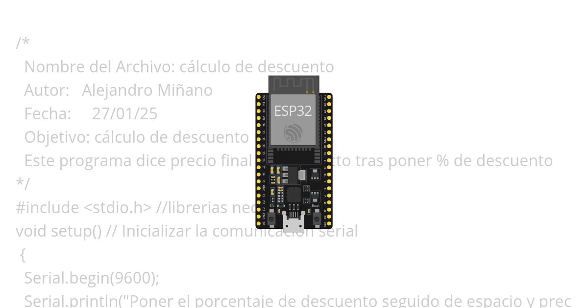 descuento de precio Alejandro simulation