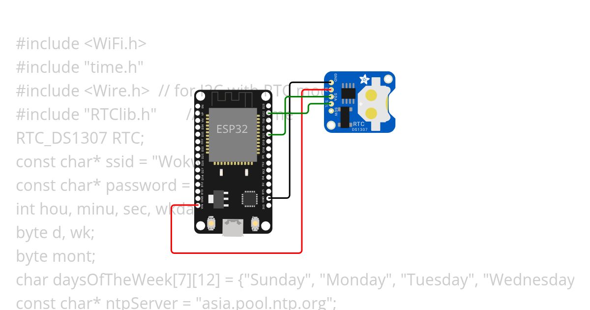 ESP32 NTP SERVER RTC DS1307 UPDATE Copy simulation