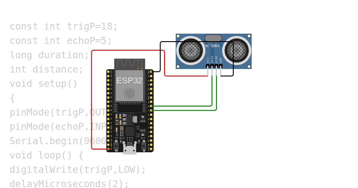 ESP32- UltraSonic simulation