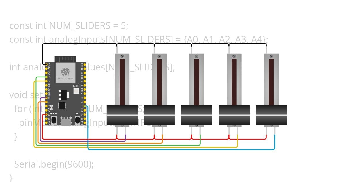 deej - ESP32C3 simulation