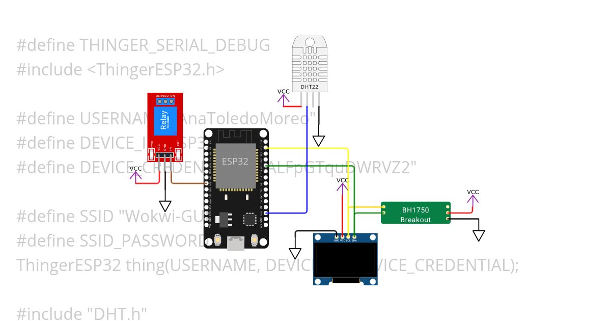 esp32 FEI Thingerio simulation