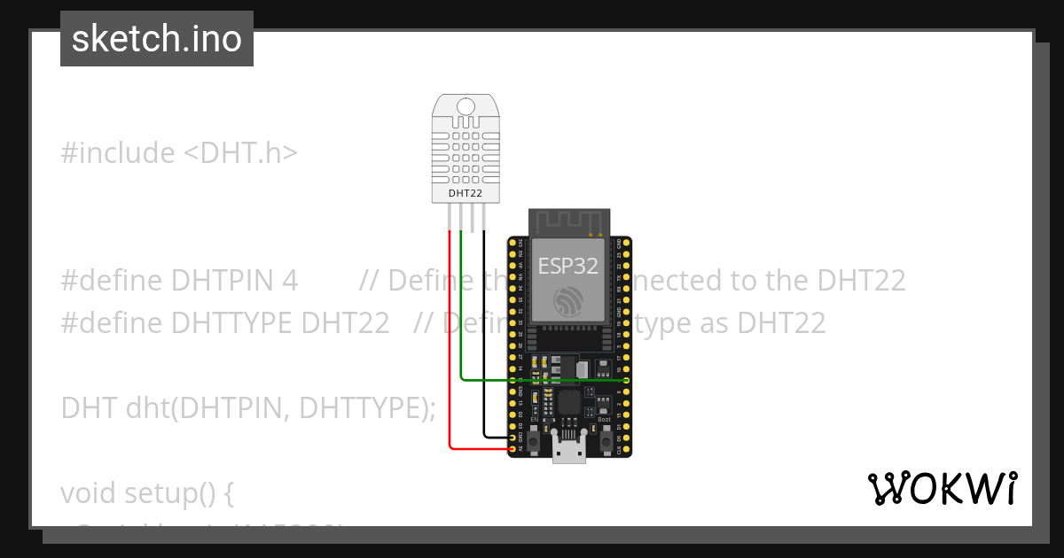 Dht22 - Wokwi ESP32, STM32, Arduino Simulator