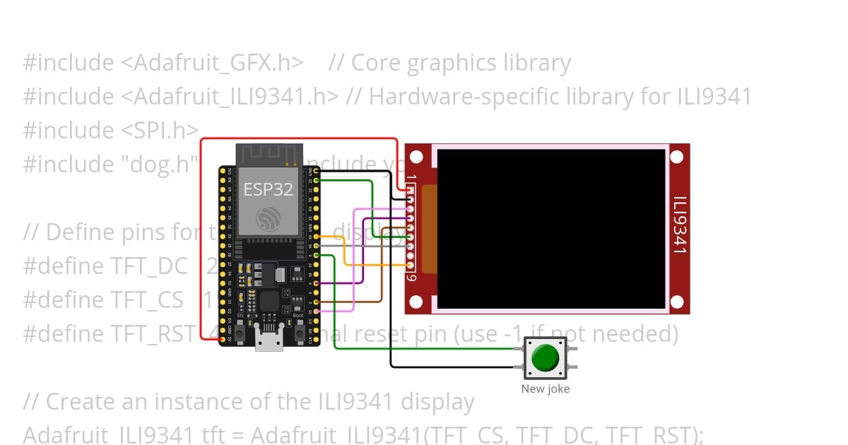 esp32-tft display dog simulation