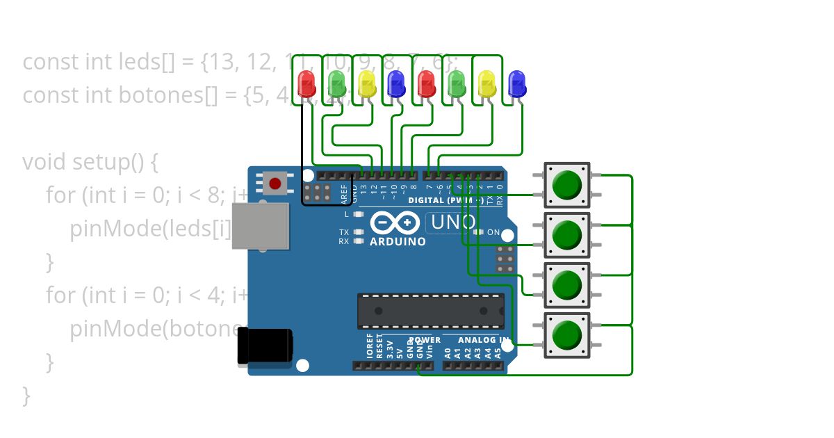 Práctica 1 de arduino  simulation