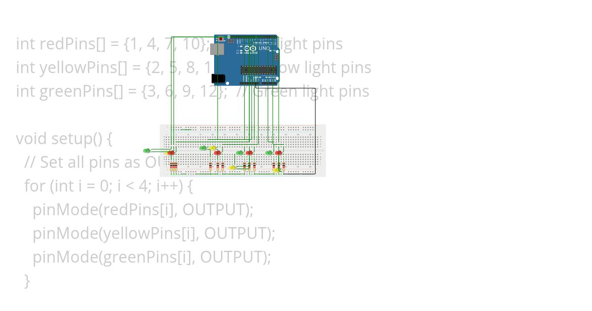 led traffic light simulation