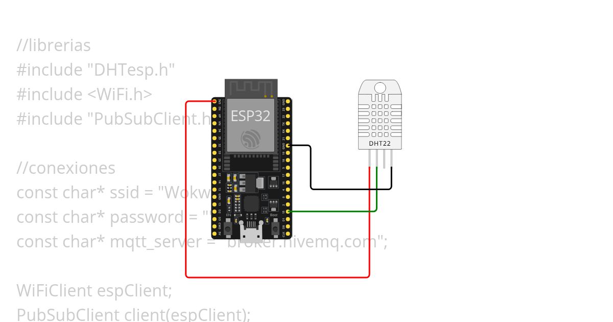 mqtt publish temperature humidity(btg) simulation