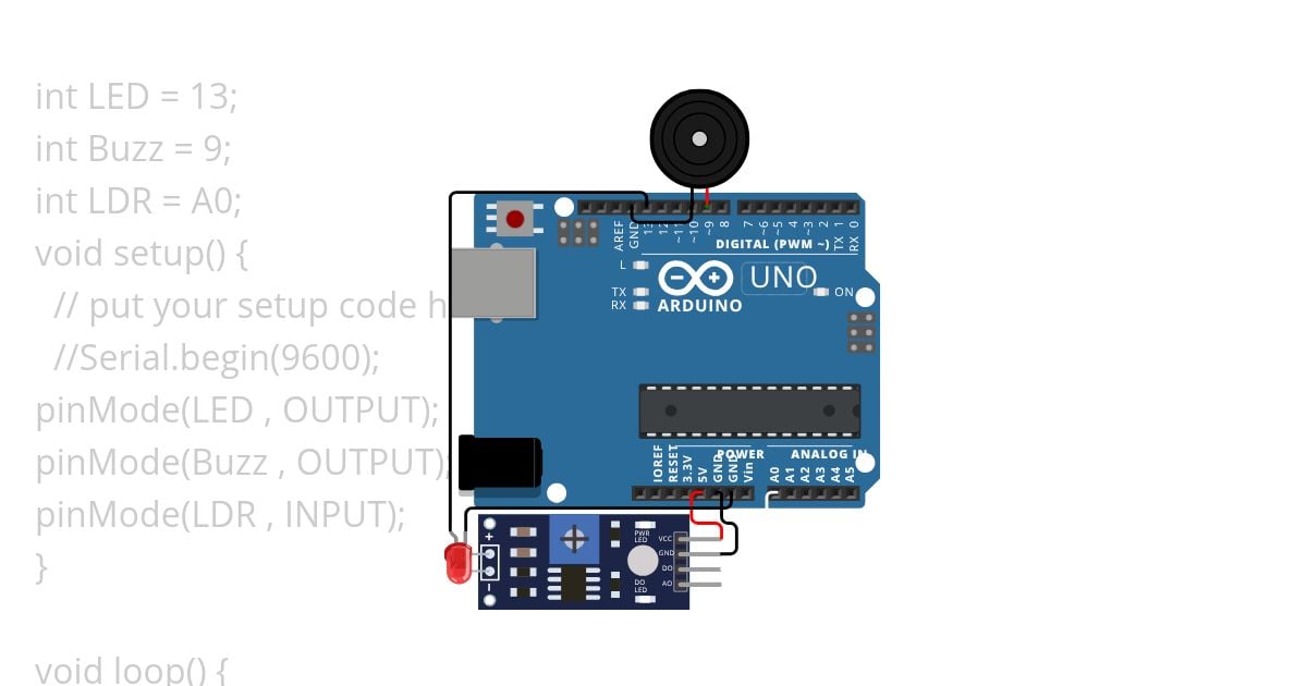 LDR Alarm Activation  simulation