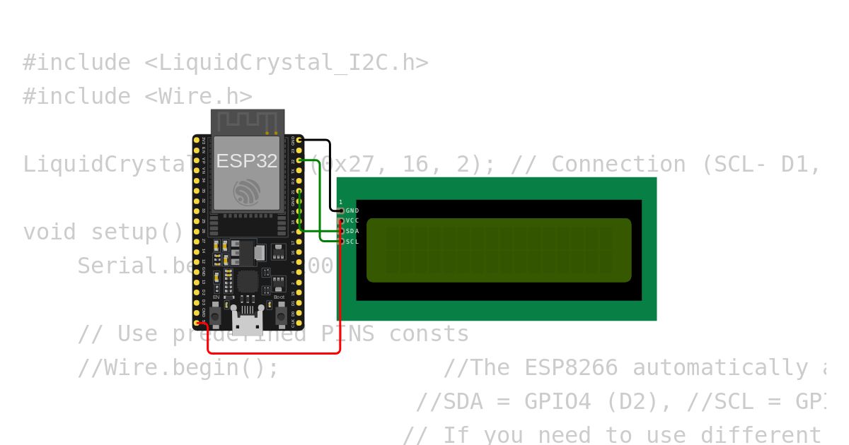 I2C-LCD-ESP32 simulation