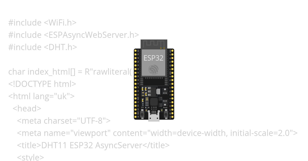 ESPAsyncWebServer DHT11 simulation