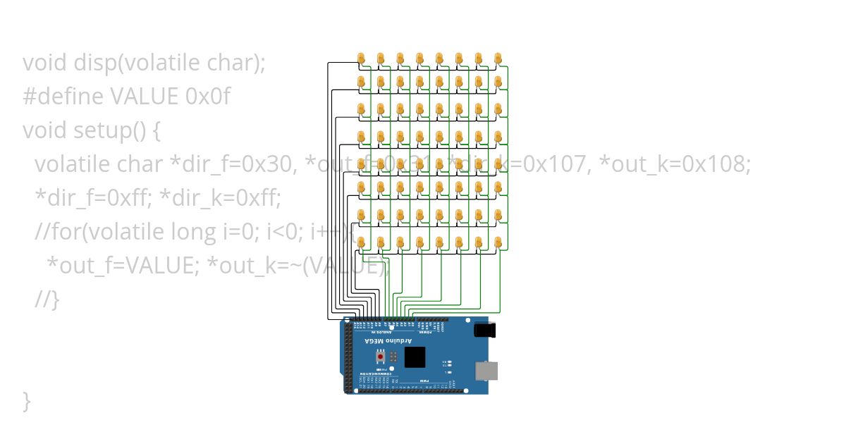 LED Matrix trashed simulation
