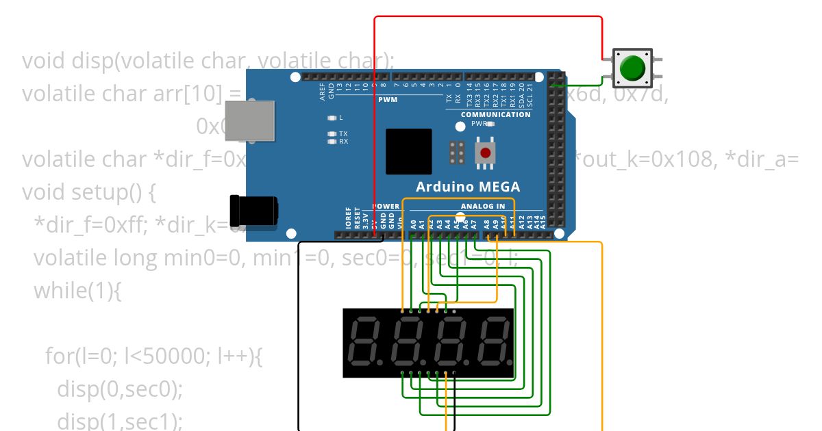 4 digit 7 segment  simulation