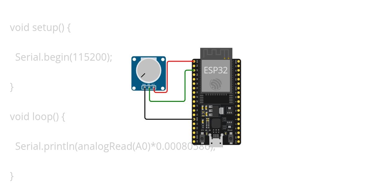 ESP32 - ANALOG  simulation