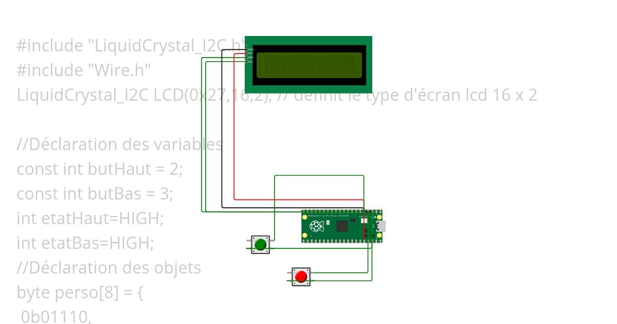 lcd pico jeu 16*2 simulation