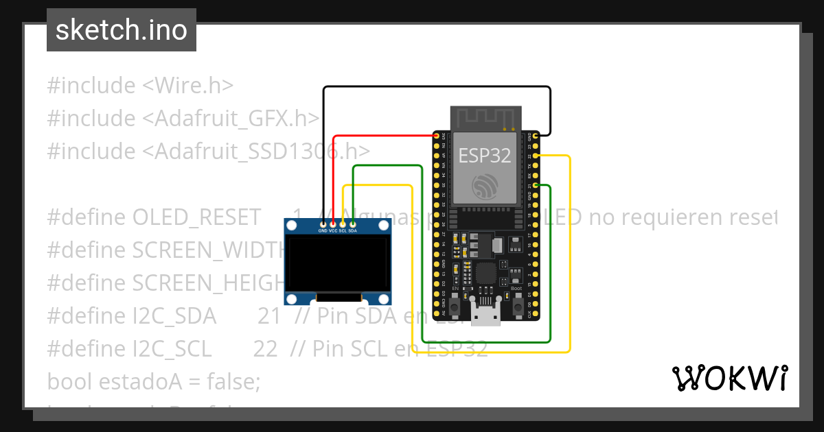 SSD1306 - Wokwi ESP32, STM32, Arduino Simulator