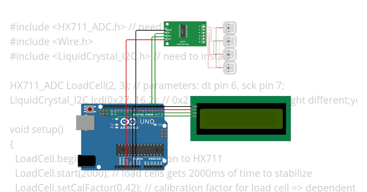 Test Arduino load cell simulation