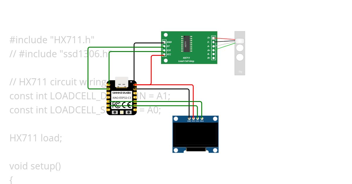 LoadCell XIAO-ESP32-C3  simulation