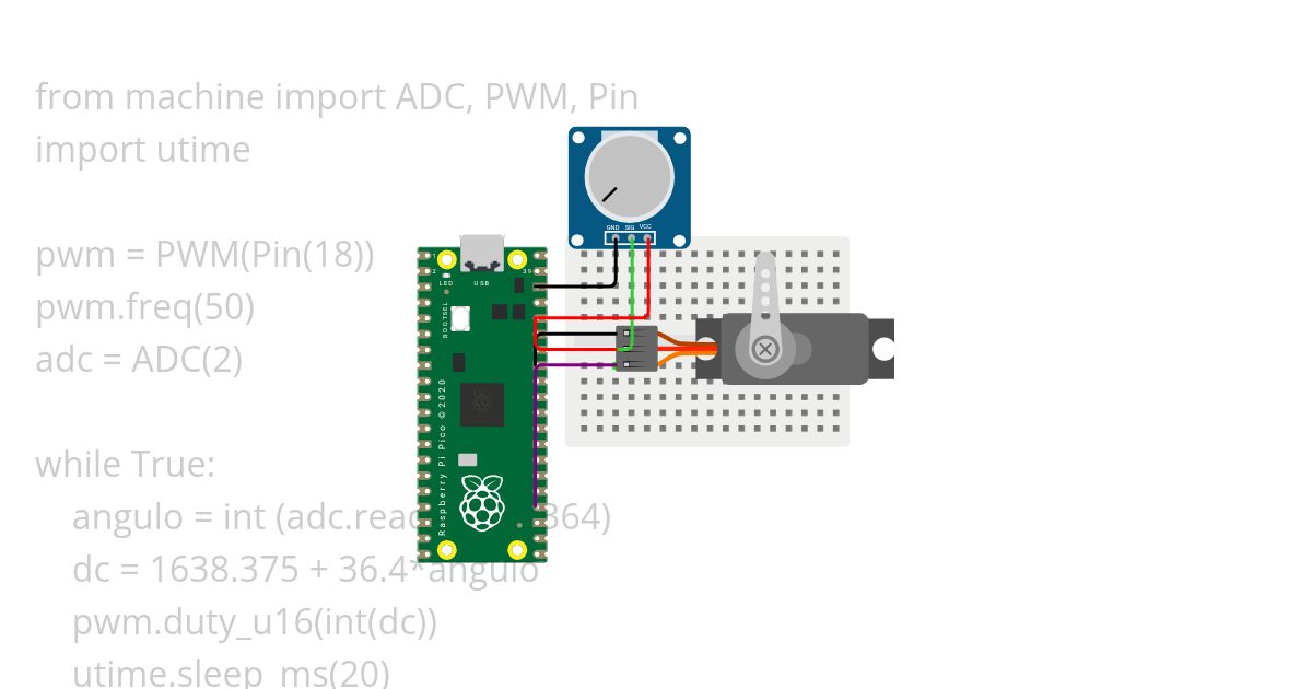practica servo y pot simulation