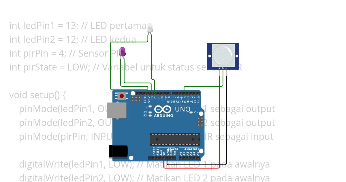 sensor lampu simulation