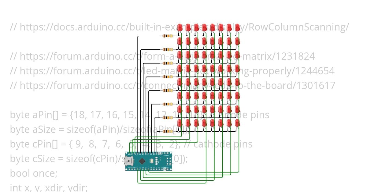 led2DMatrix simulation