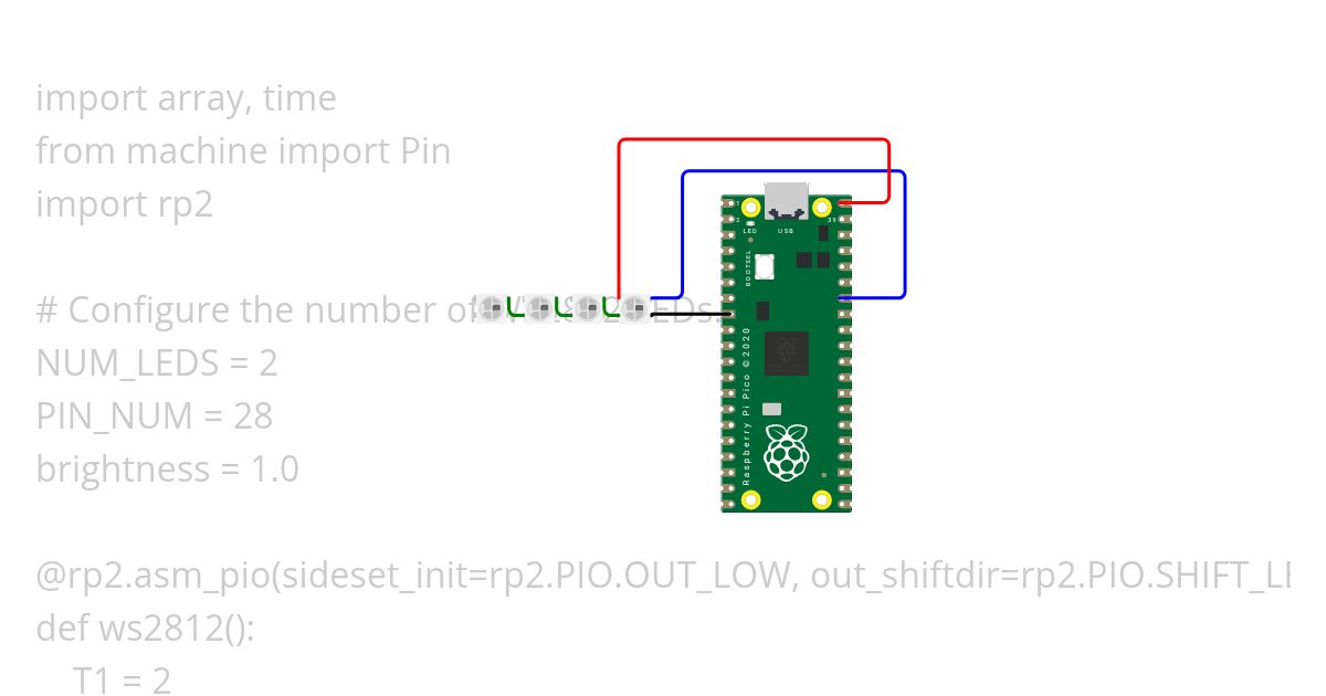 Neo Pixel string simulation