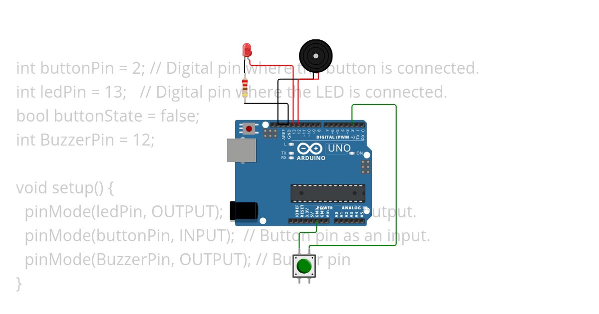 Push Button LED Control Copy simulation