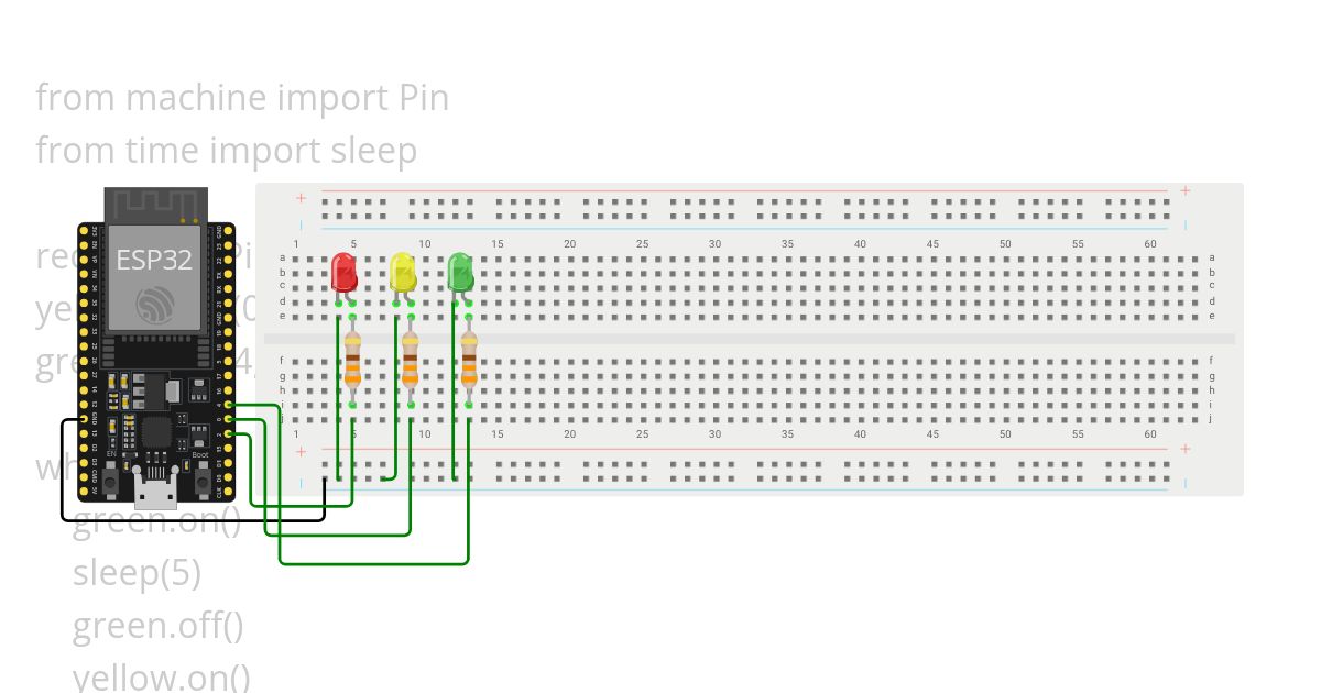Semáforo esp 32 simulation