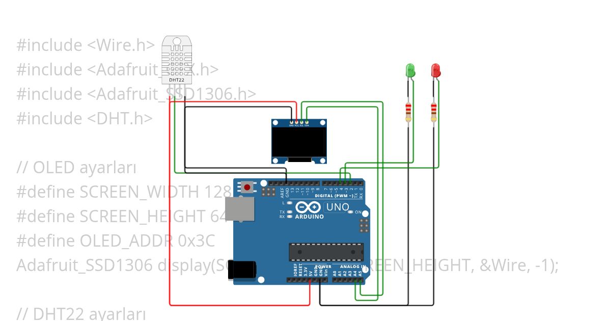 Isı & Nem OLED simulation