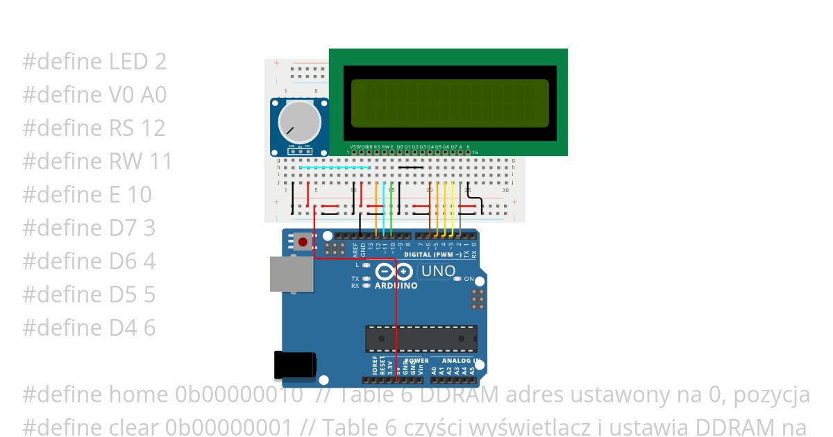 LCD 16x2 NO LIB OPTIMISED simulation