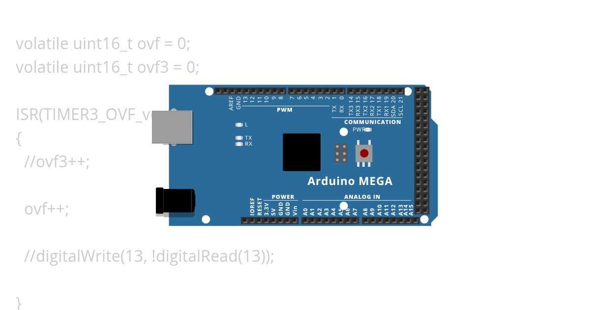 Arduino Mega - 16-bit timers/counters simulation